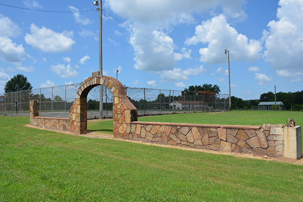 Camp Chaffee 125th Armored Engineer Battalion Archway and Stone Sidewalk